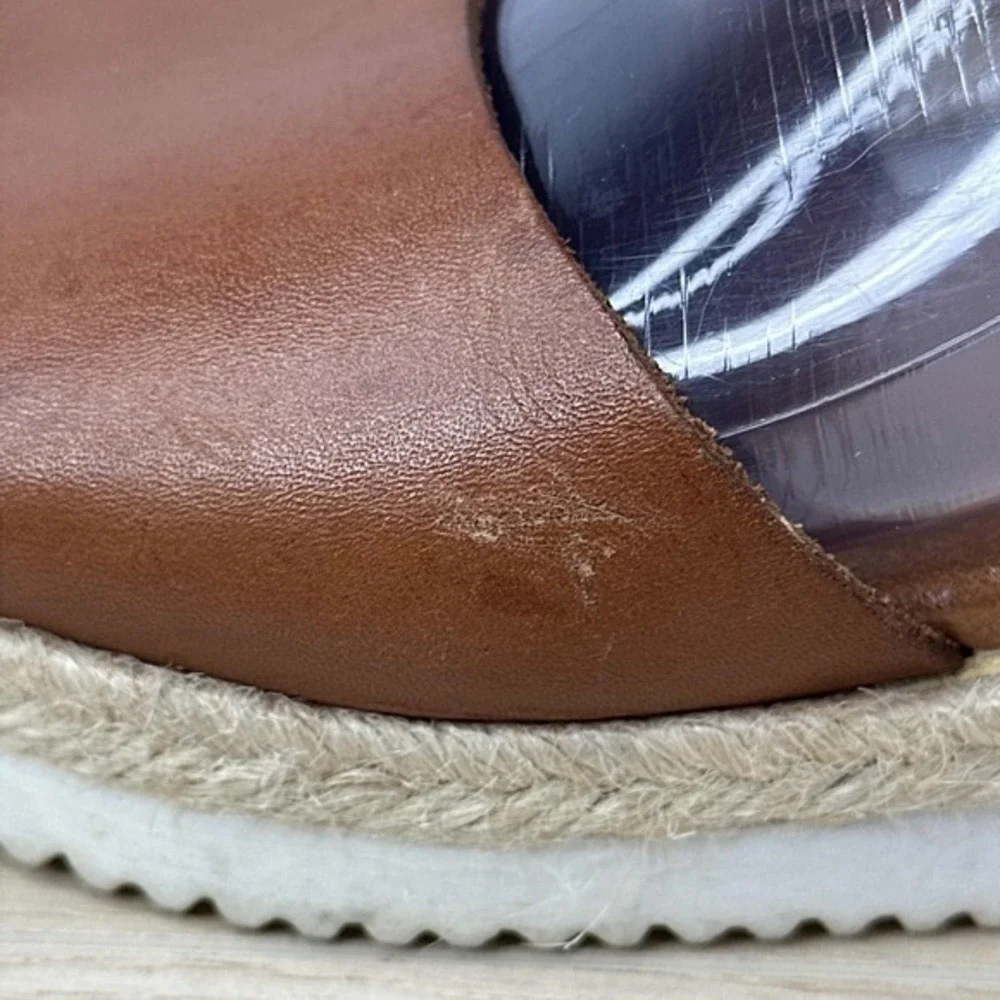 Bertuchi Shoes Womens EU 39 Brown Ankle Strap Espadrille Wedge Boho‎ Sandals
